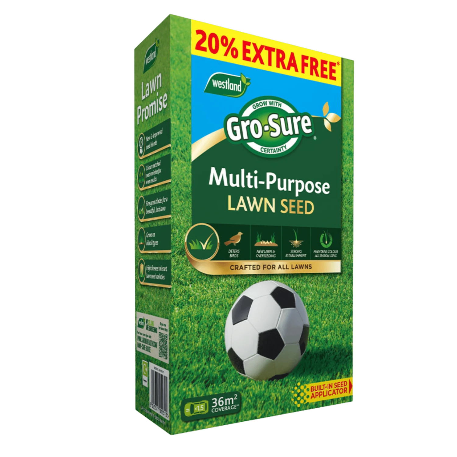 Multi-Purpose Lawn Grass Seed 30m2 - 20% EXTRA FREE 1 Multi-Purpose Lawn Grass Seed 30m2 - 20% EXTRA FREE