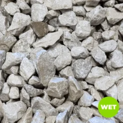 White Grey Limestone Gravel Chippings -Dandys Store WET LIMESTONE 20MM