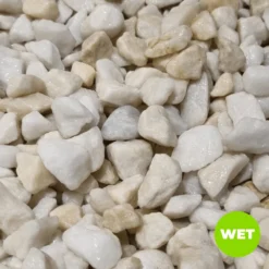 Polar White Marble Chippings Bulk Bag -Dandys Store WET WHITE MARBLE 20MM