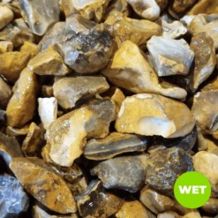 Golden Gravel Chippings -Dandys Store gold 20mm wet