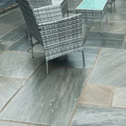 Grey Sandstone Natural Stone Paving -Dandys Store grey wet 2