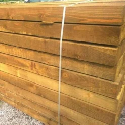 Garden Sleepers 2.4m -Dandys Store softwood tanalised sleepers sleepers dandys topsoil green 5 840033